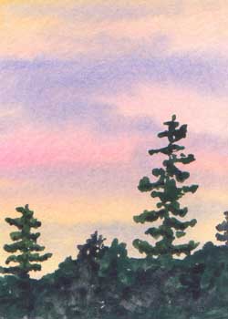 "Sunset In Utah" by Kathleen Jahn, Pardeeville WI - Watercolor